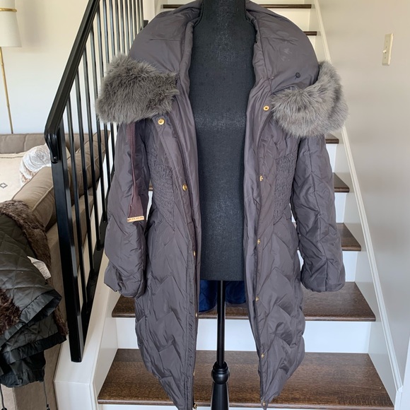 T Tahari Jackets & Blazers - Tahari Coat w/ Detachable Faux Fur Hood